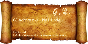 Gladovszky Melinda névjegykártya